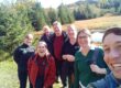County Wildlife Site Selection Panel with project team at Harrop Tarn near Grasmere. Left to right: Jean Johnston (Natural England), Beth Lightburn (Cumbria Biodiversity Data Centre), Peter Bullard (Ecologist), David Harpley (Ecologist), Em Stewart-Rayner (Cumbria Wildlife Trust), Michelle Dickinson (Westmorland and Furness Council), Lee Bassett (Cumbria Biodiversity Data Centre).